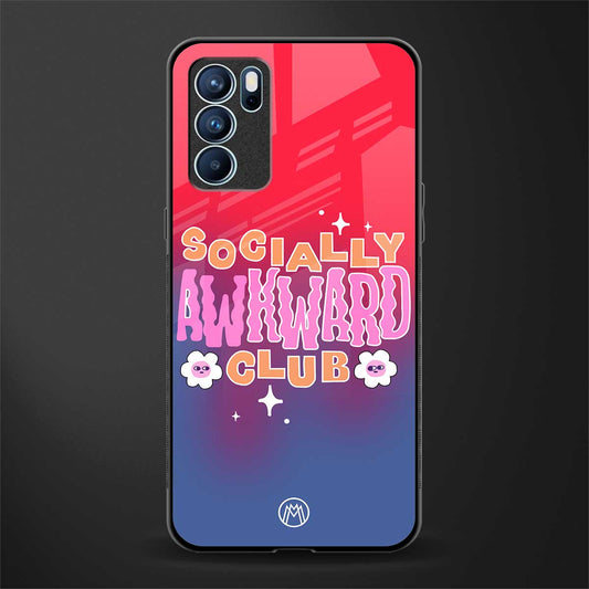 socially awkward club glass case for oppo reno6 5g image