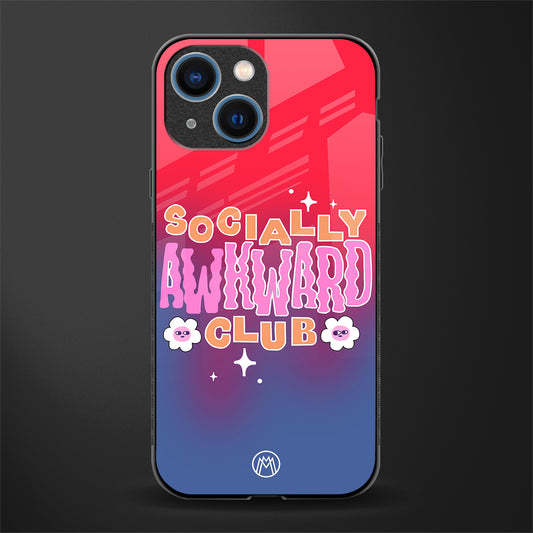 socially awkward club glass case for iphone 13 mini image