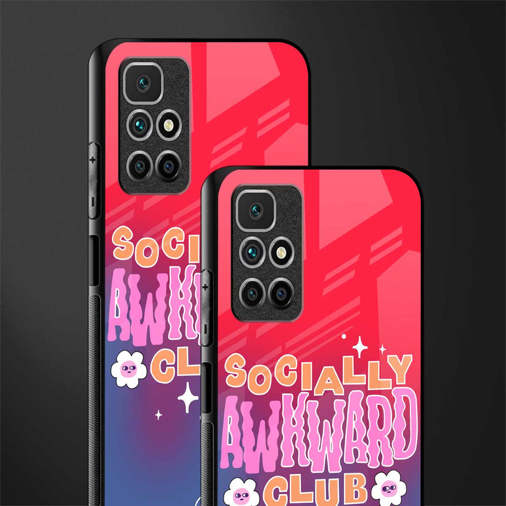 socially awkward club glass case for redmi 10 prime image-2