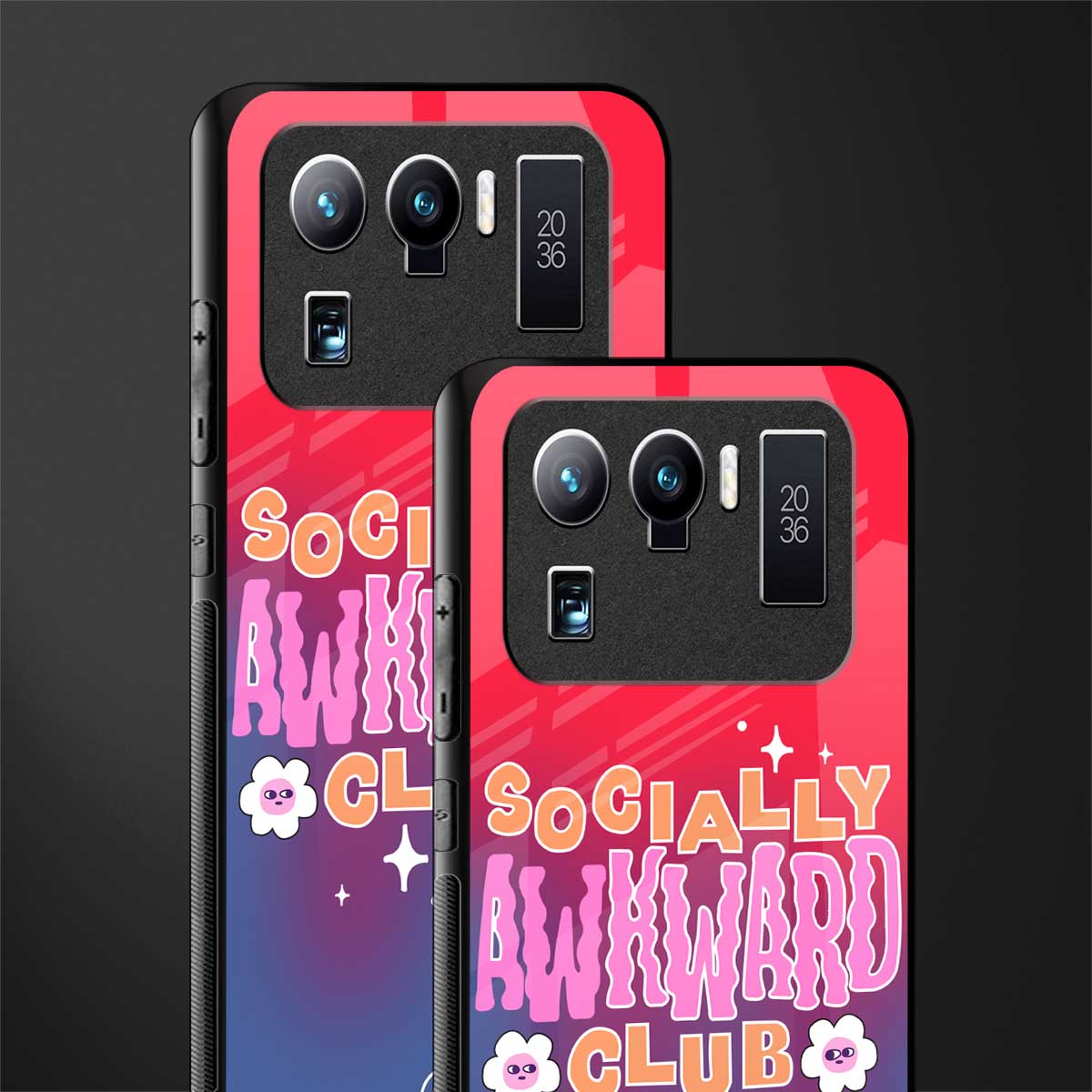 socially awkward club glass case for mi 11 ultra 5g image-2