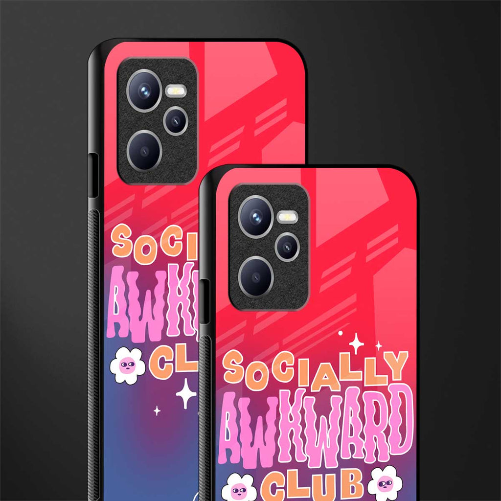 socially awkward club glass case for realme c35 image-2