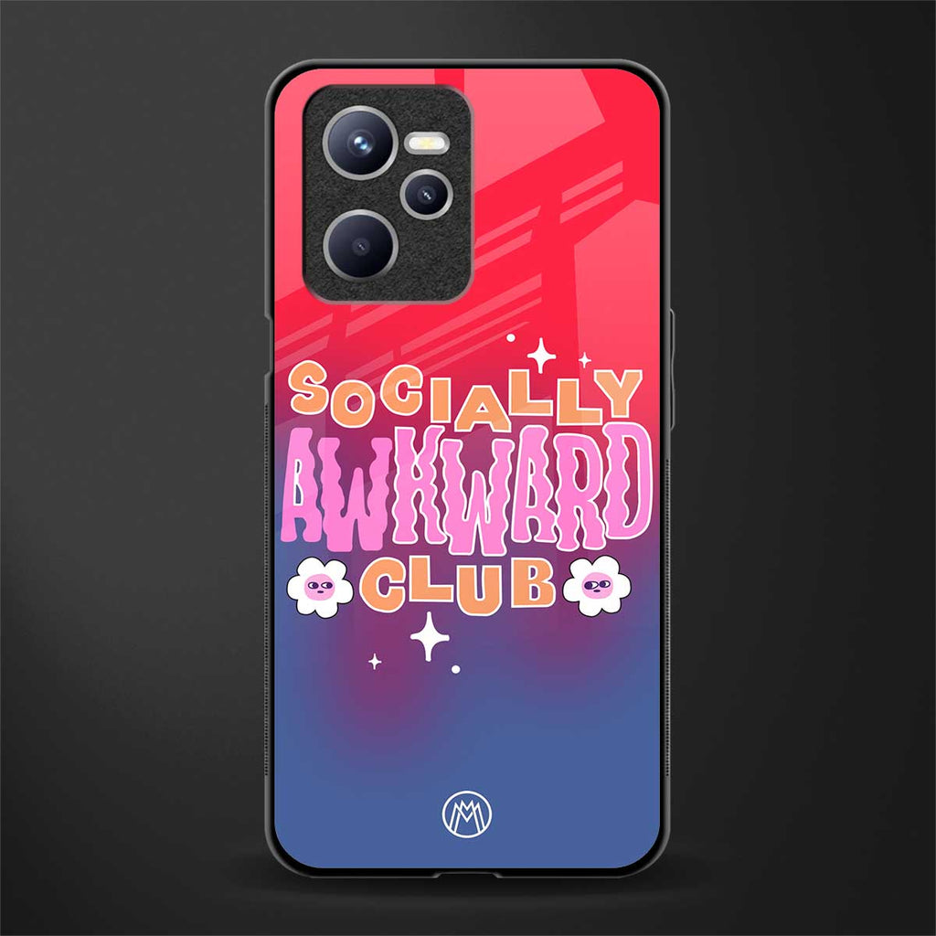 socially awkward club glass case for realme c35 image