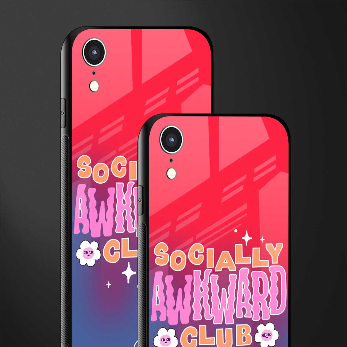 socially awkward club glass case for iphone xr image-2
