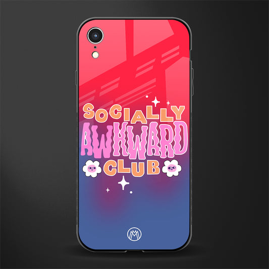 socially awkward club glass case for iphone xr image