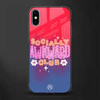 socially awkward club glass case for iphone xs image