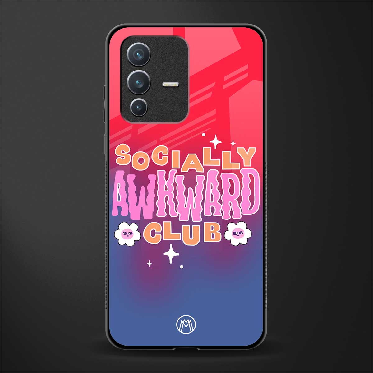 socially awkward club glass case for vivo v23 5g image