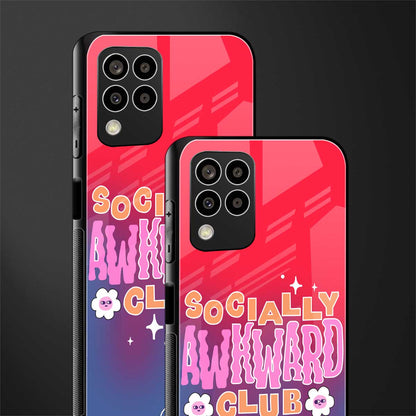 socially awkward club back phone cover | glass case for samsung galaxy m33 5g