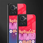 socially awkward club back phone cover | glass case for oneplus 10r 5g