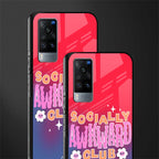 socially awkward club glass case for vivo x60 image-2