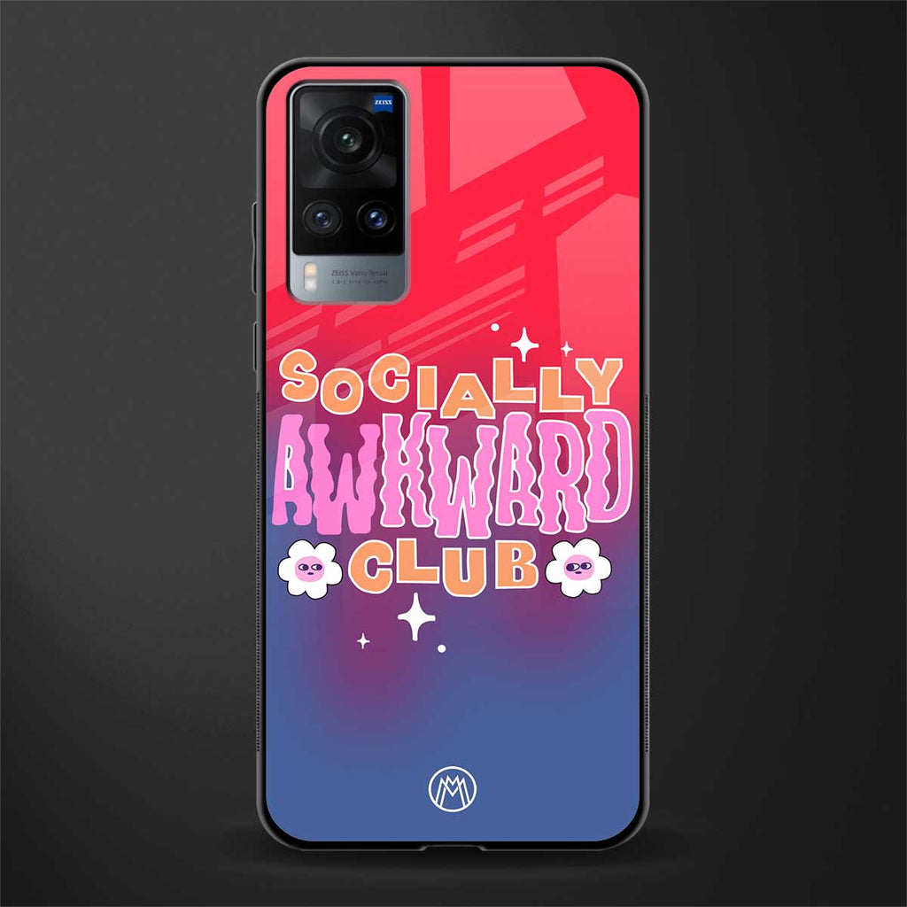 socially awkward club glass case for vivo x60 image