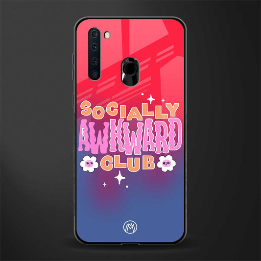 socially awkward club glass case for samsung a21 image