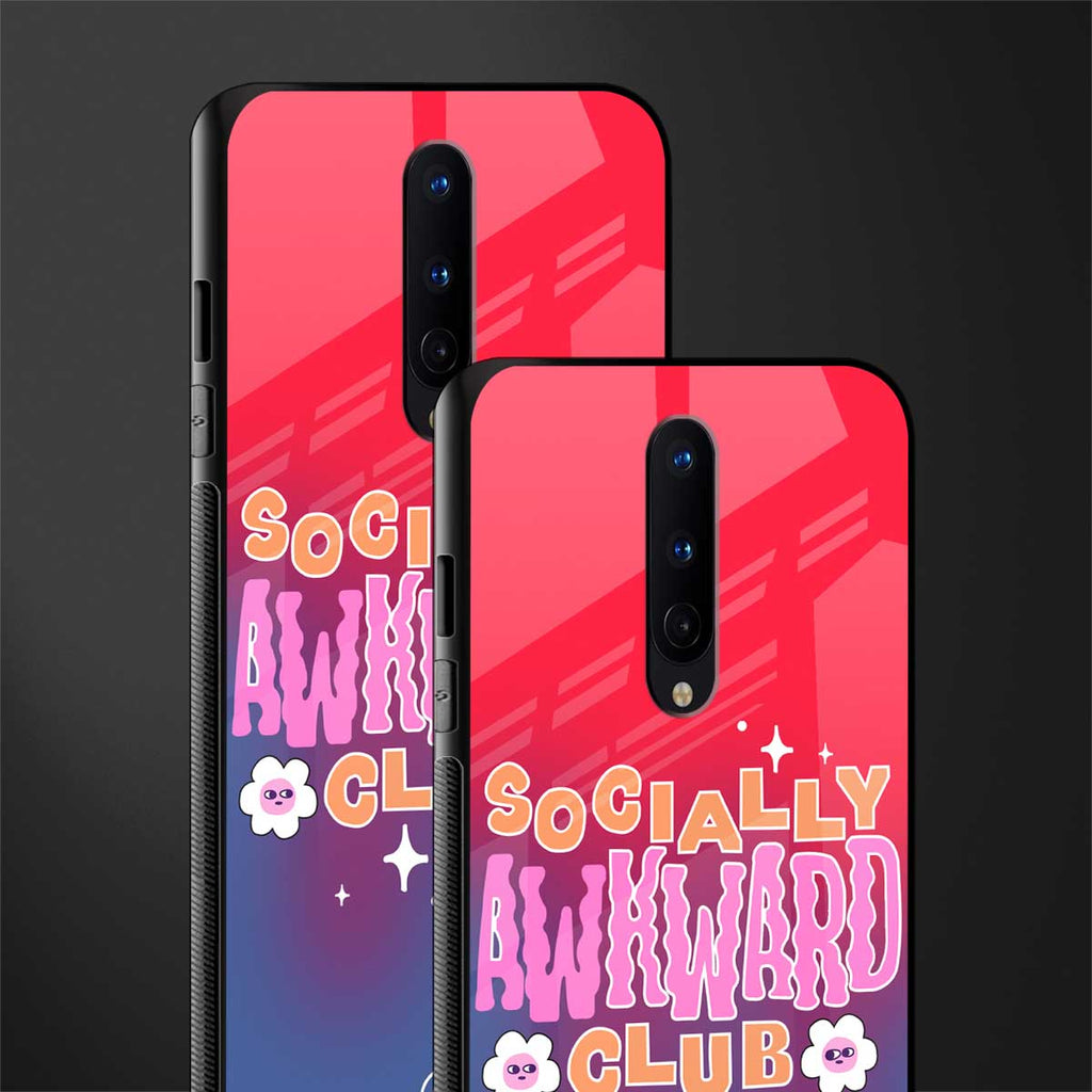 socially awkward club glass case for oneplus 8 image-2