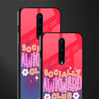 socially awkward club glass case for oneplus 8 image-2