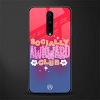 socially awkward club glass case for oneplus 8 image