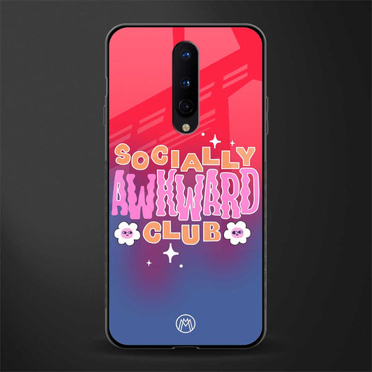 socially awkward club glass case for oneplus 8 image