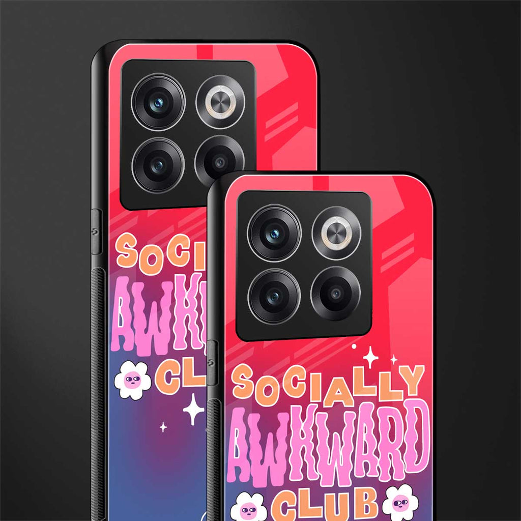 socially awkward club back phone cover | glass case for oneplus 10t