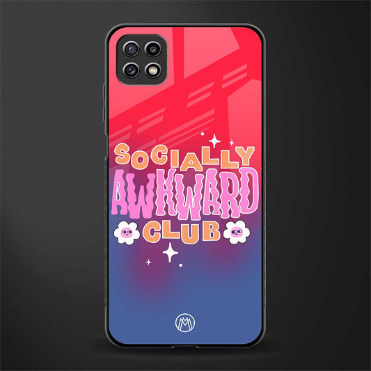 socially awkward club back phone cover | glass case for samsung galaxy f42