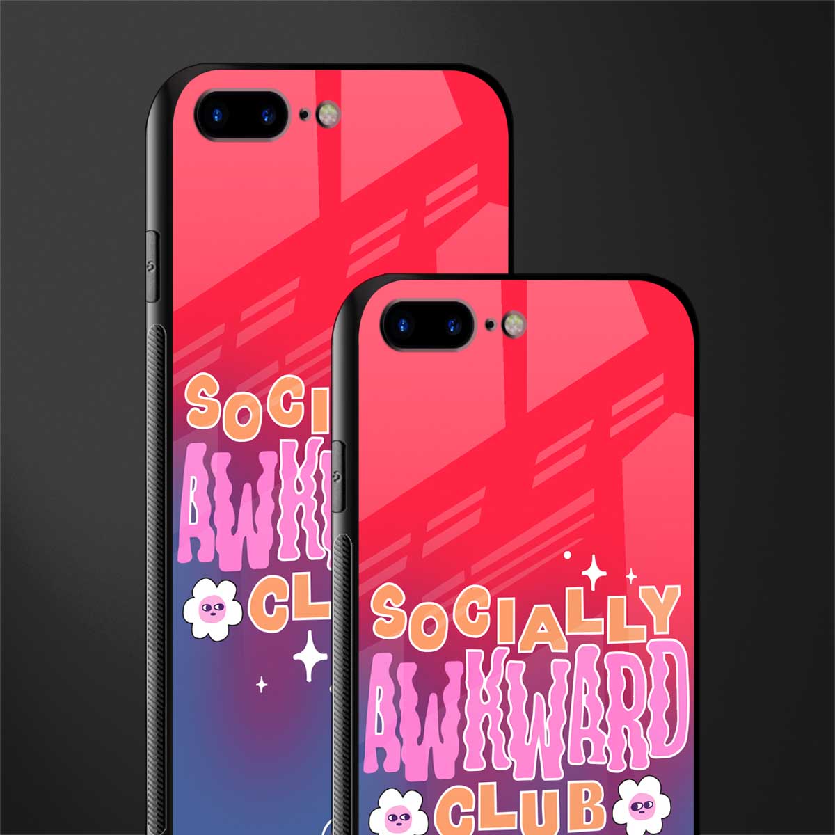 socially awkward club glass case for iphone 8 plus image-2