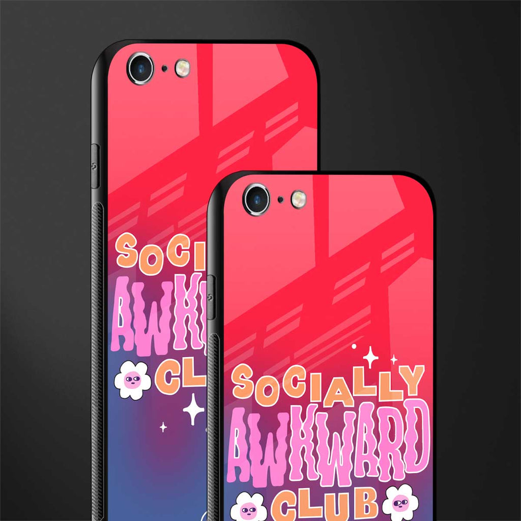 socially awkward club glass case for iphone 6s image-2