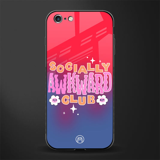 socially awkward club glass case for iphone 6 image