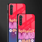 socially awkward club glass case for oneplus nord ac2001 image-2