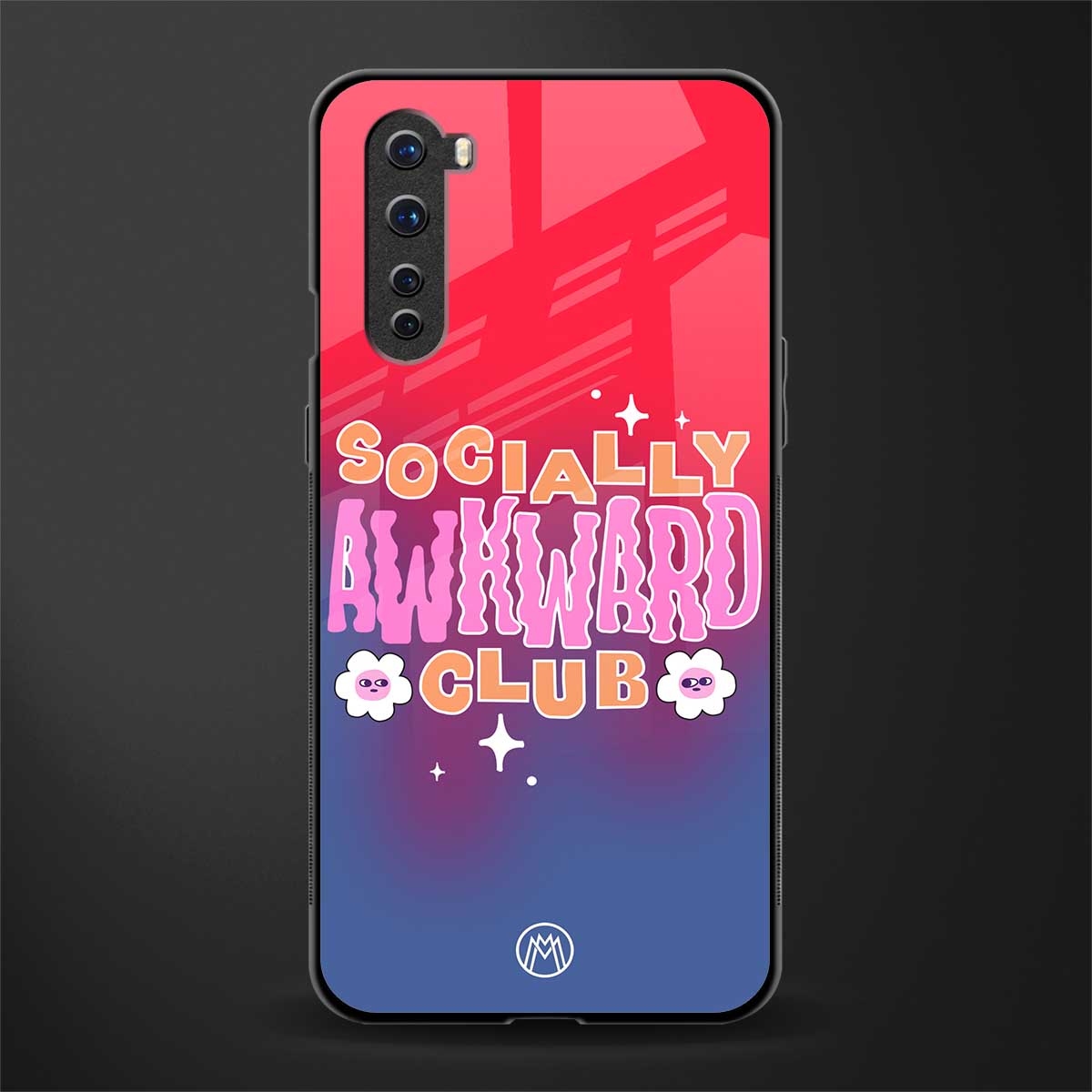 socially awkward club glass case for oneplus nord ac2001 image