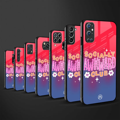 socially awkward club back phone cover | glass case for realme c55