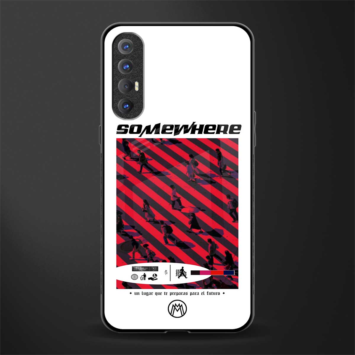 somewhere on the planet glass case for oppo reno 3 pro image