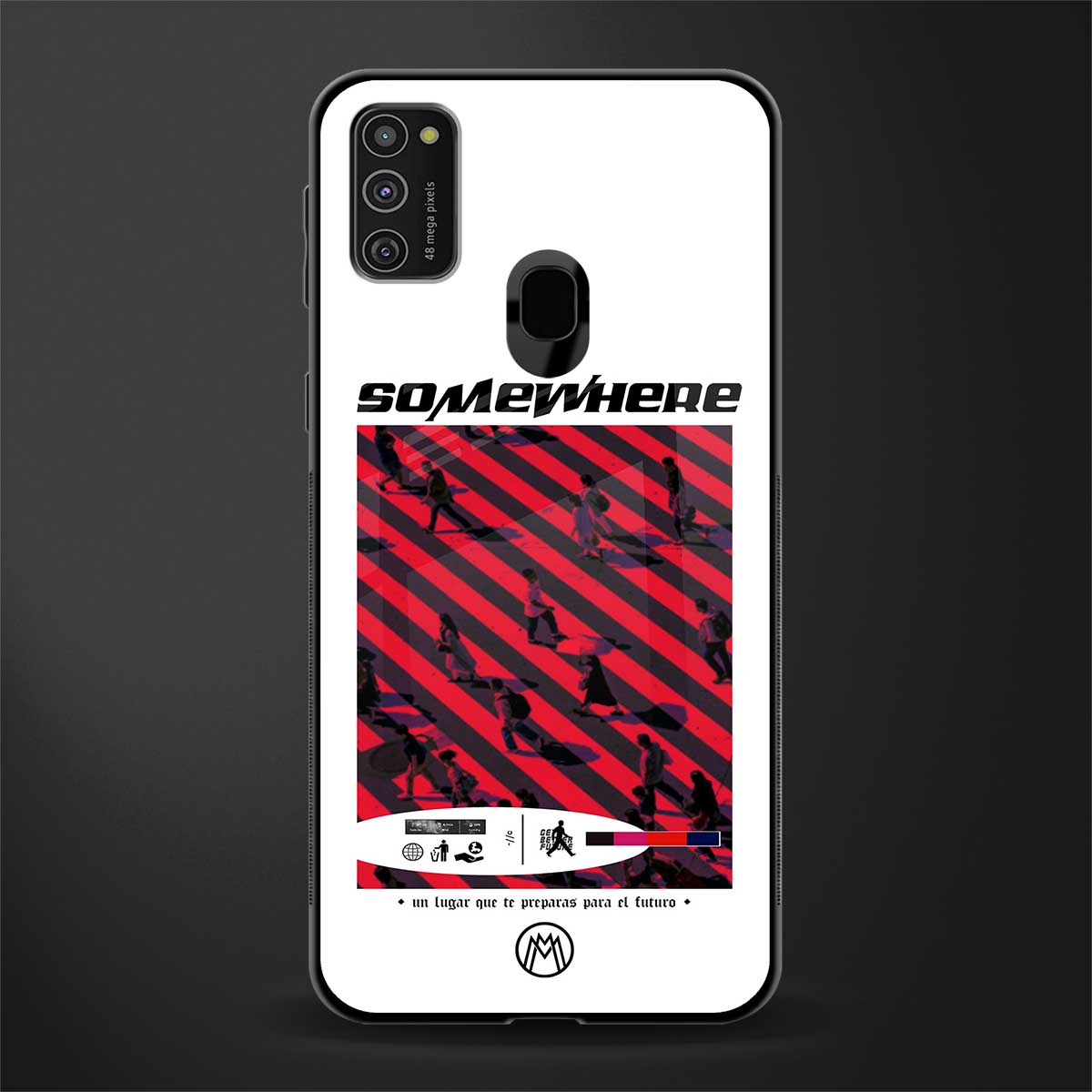 somewhere on the planet glass case for samsung galaxy m21 image