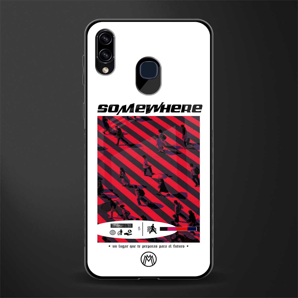 somewhere on the planet glass case for samsung galaxy m10s image