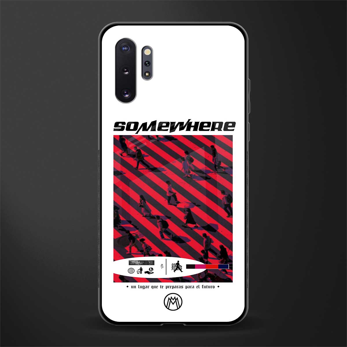 somewhere on the planet glass case for samsung galaxy note 10 plus image