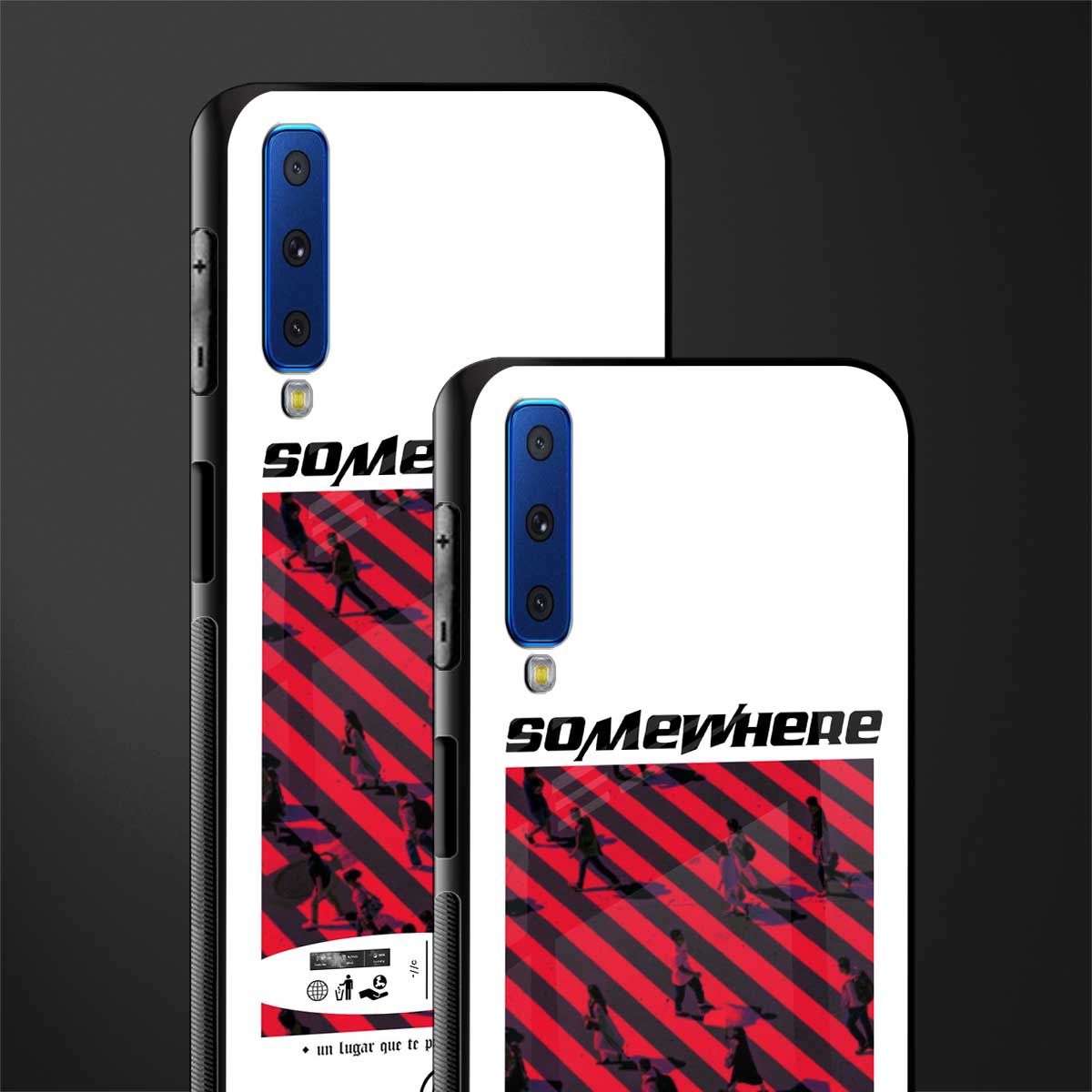 somewhere on the planet glass case for samsung galaxy a7 2018 image-2