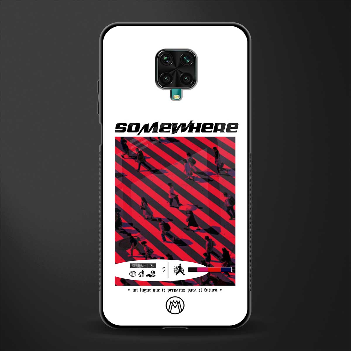 somewhere on the planet glass case for redmi note 9 pro image