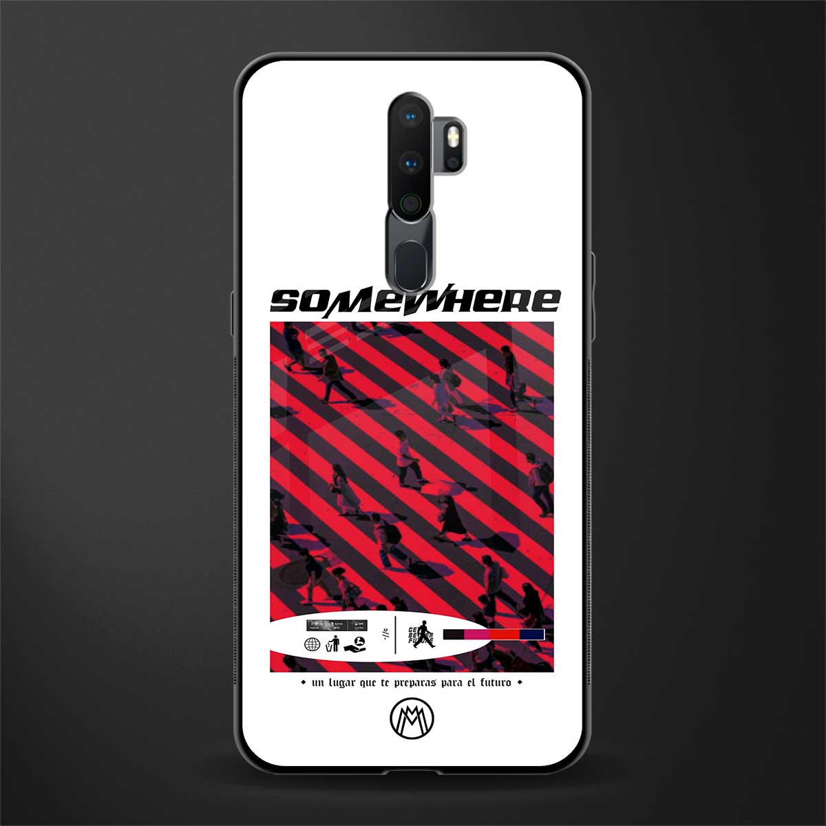 somewhere on the planet glass case for oppo a9 2020 image