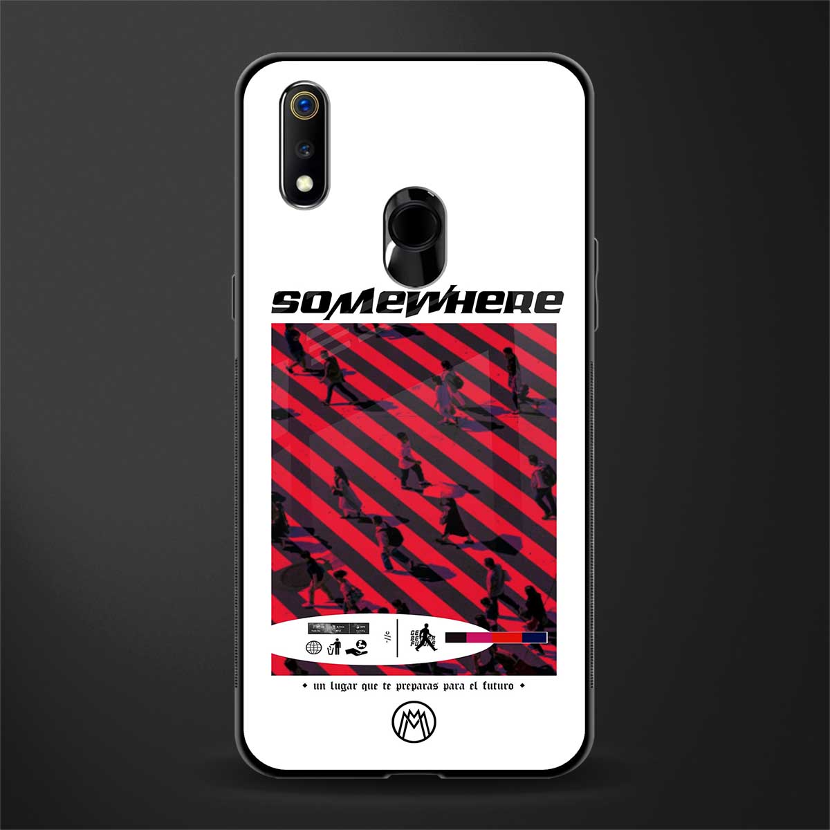 somewhere on the planet glass case for realme 3 pro image