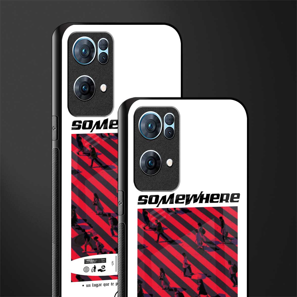 somewhere on the planet glass case for oppo reno7 pro 5g image-2