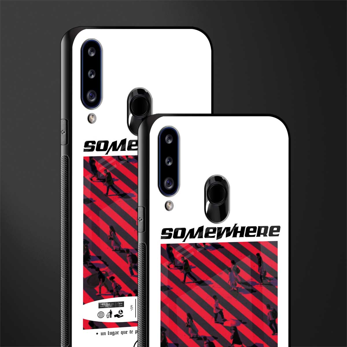 somewhere on the planet glass case for samsung galaxy a20s image-2