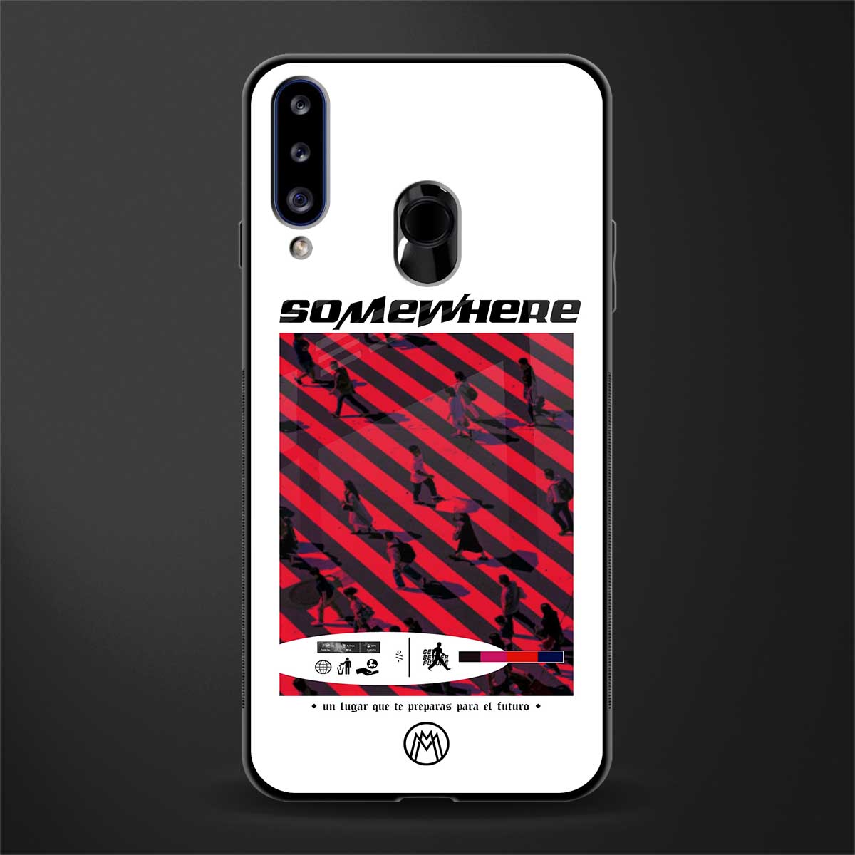 somewhere on the planet glass case for samsung galaxy a20s image