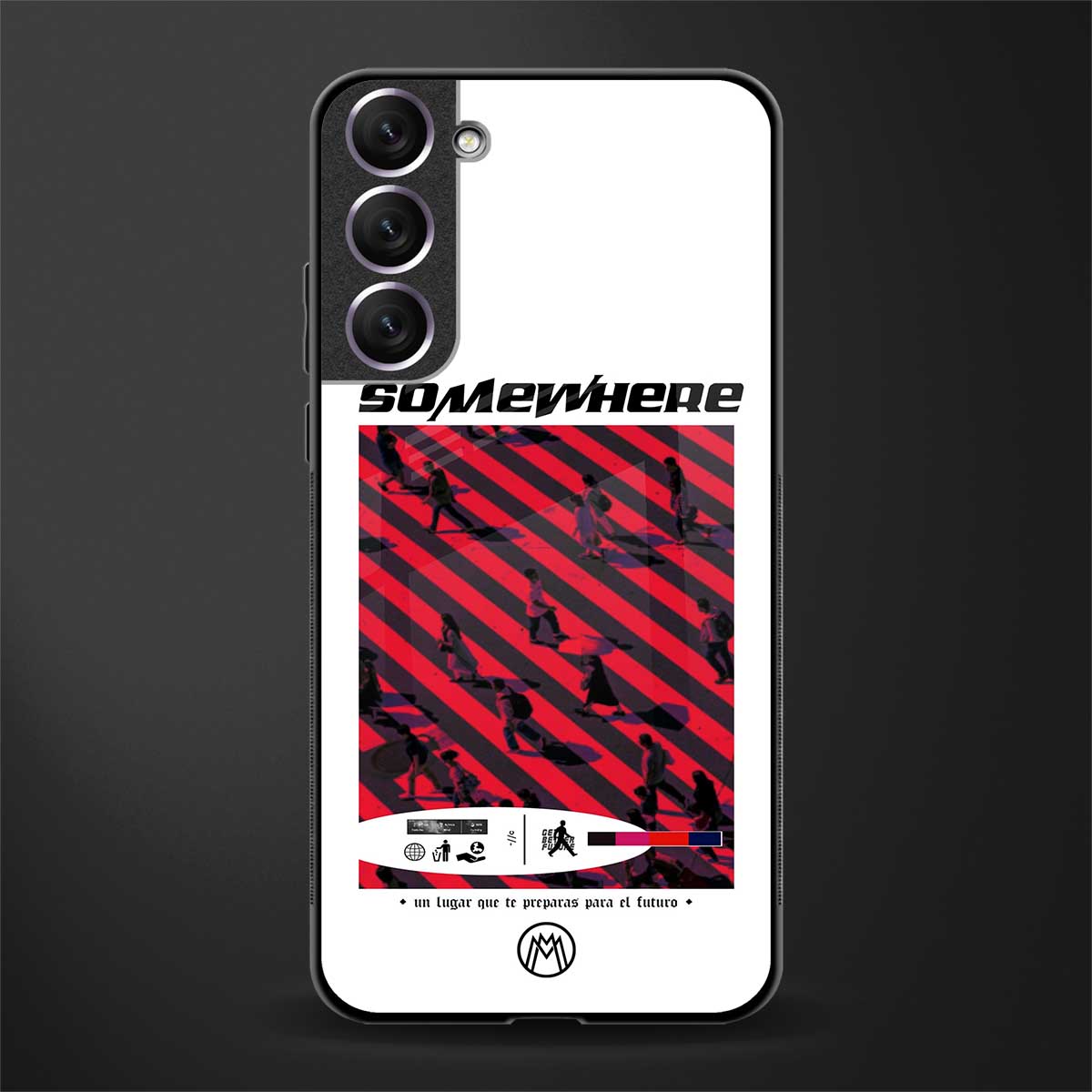 somewhere on the planet glass case for samsung galaxy s21 plus image
