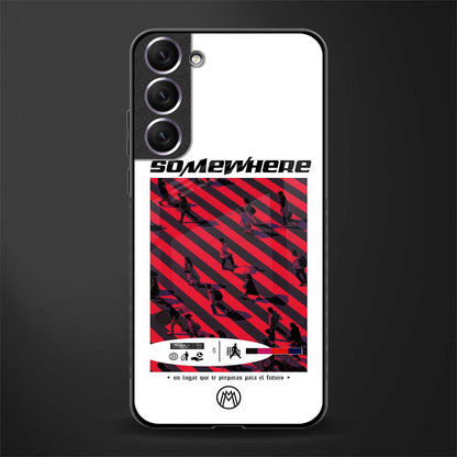 somewhere on the planet glass case for samsung galaxy s21 plus image