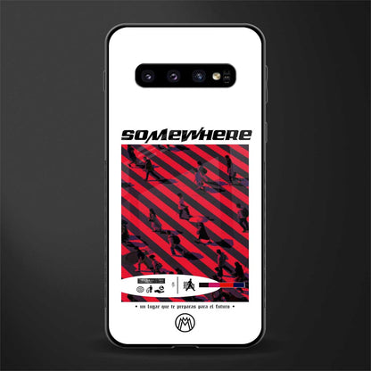 somewhere on the planet glass case for samsung galaxy s10 plus image
