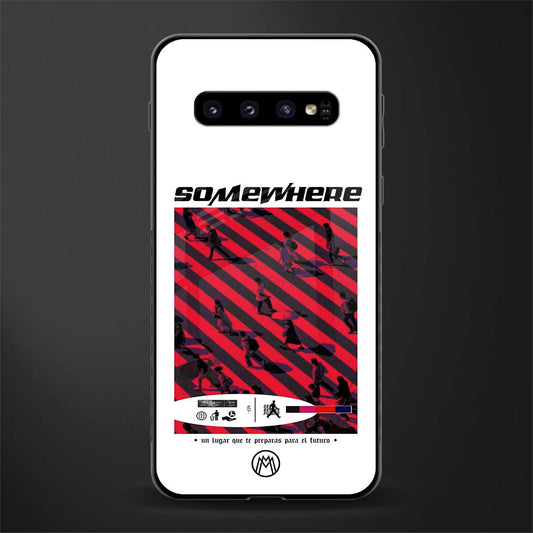 somewhere on the planet glass case for samsung galaxy s10 plus image