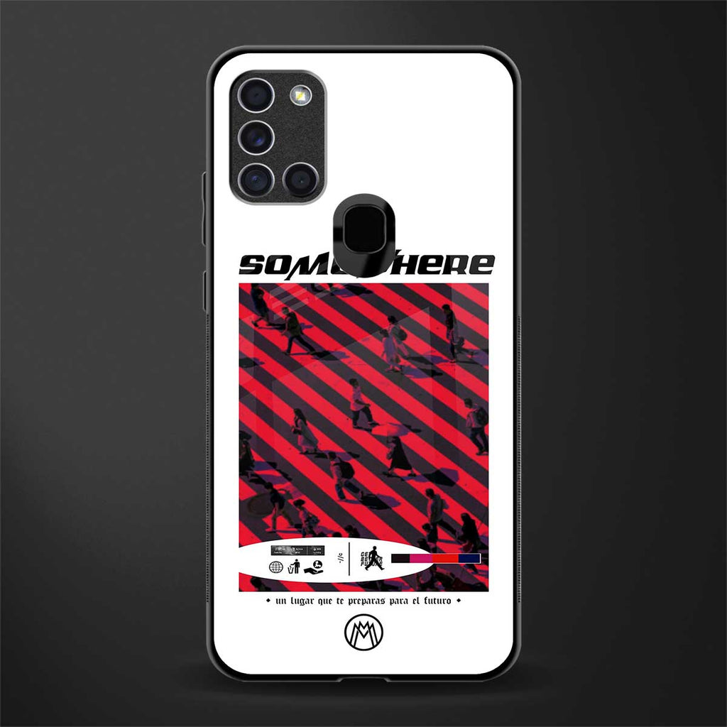 somewhere on the planet glass case for samsung galaxy a21s image
