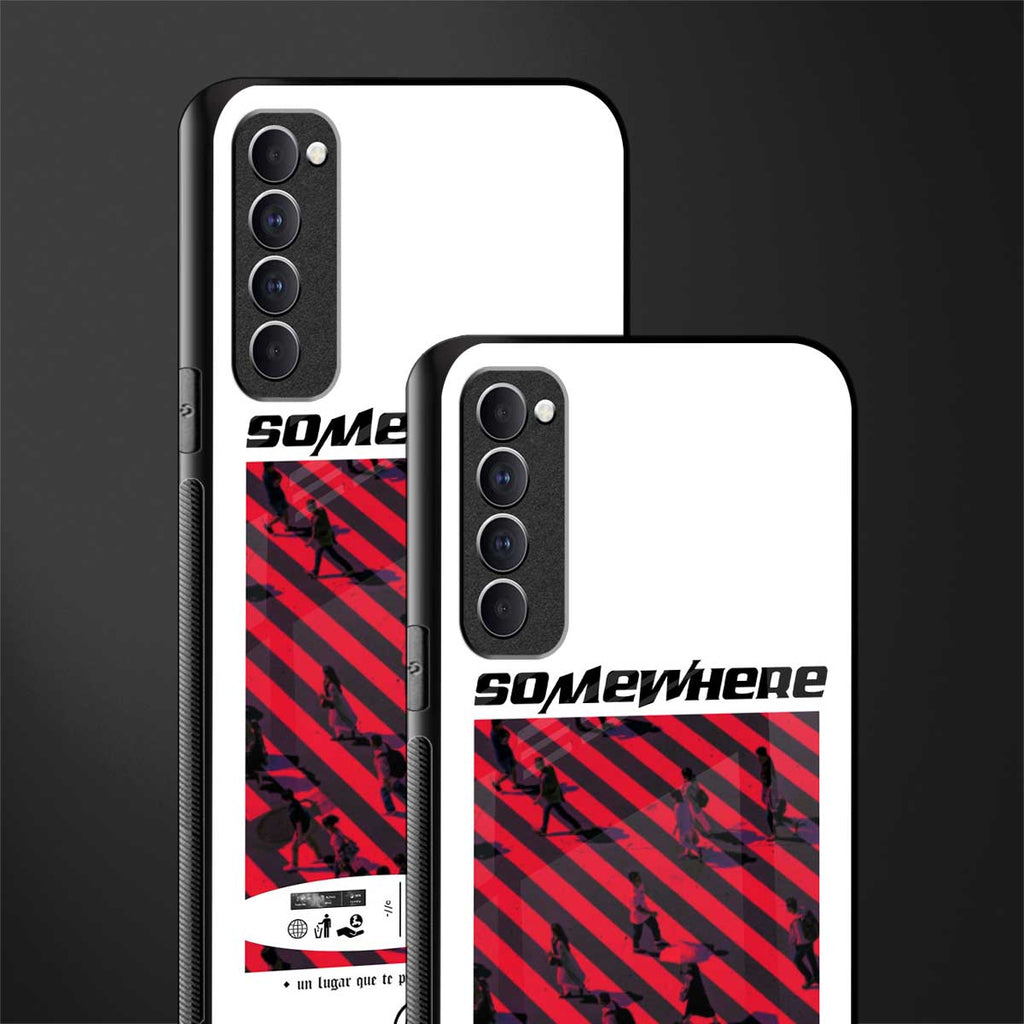 somewhere on the planet glass case for oppo reno 4 pro image-2