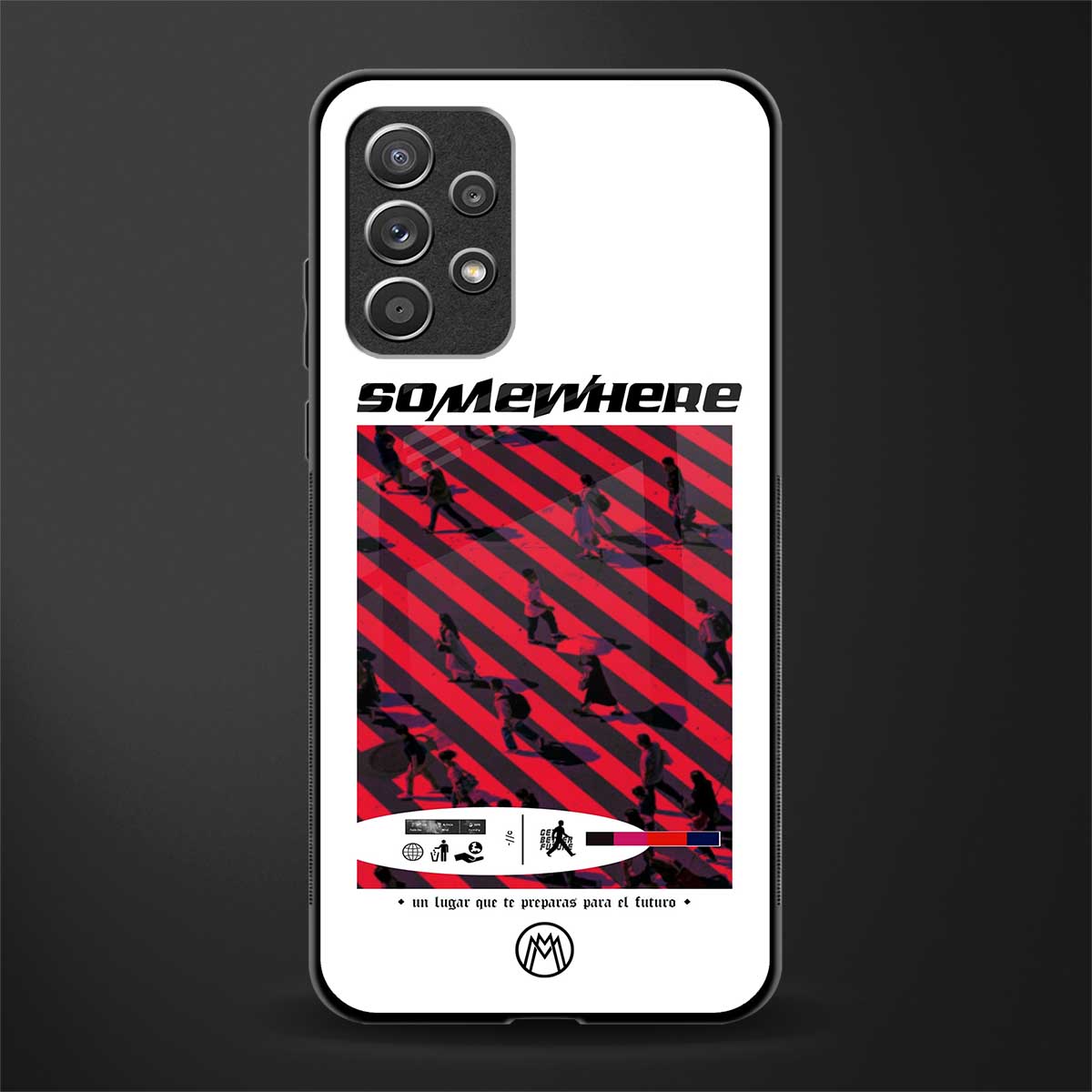 somewhere on the planet glass case for samsung galaxy a32 4g image