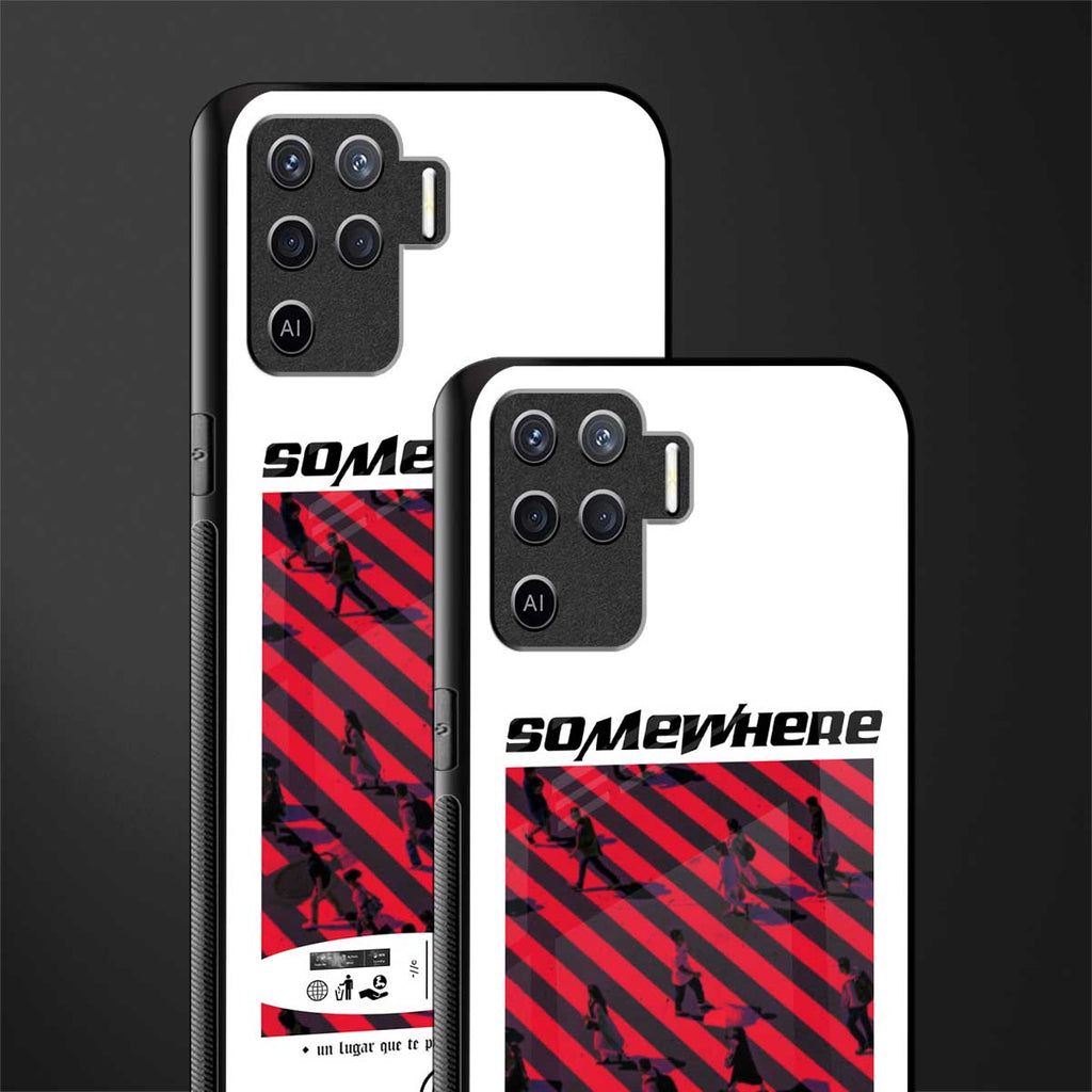 somewhere on the planet glass case for oppo f19 pro image-2