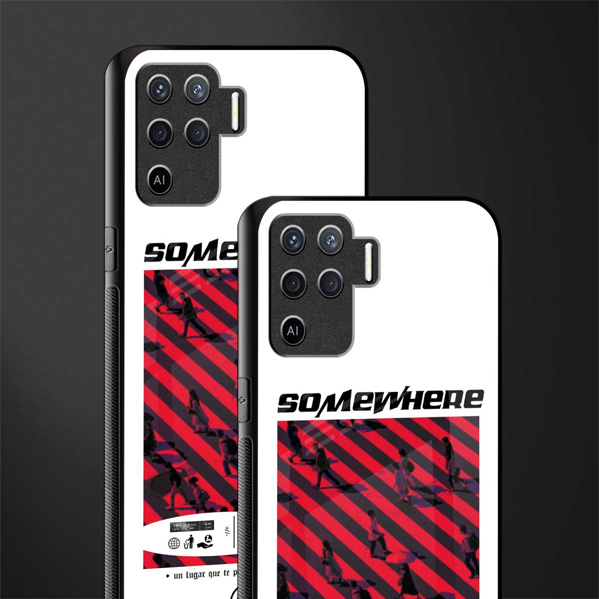 somewhere on the planet glass case for oppo f19 pro image-2