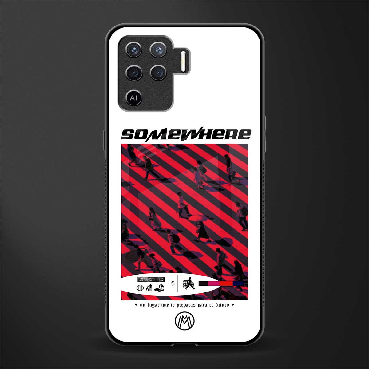 somewhere on the planet glass case for oppo f19 pro image