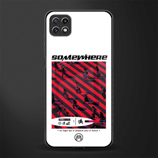 somewhere on the planet glass case for samsung galaxy a22 5g image