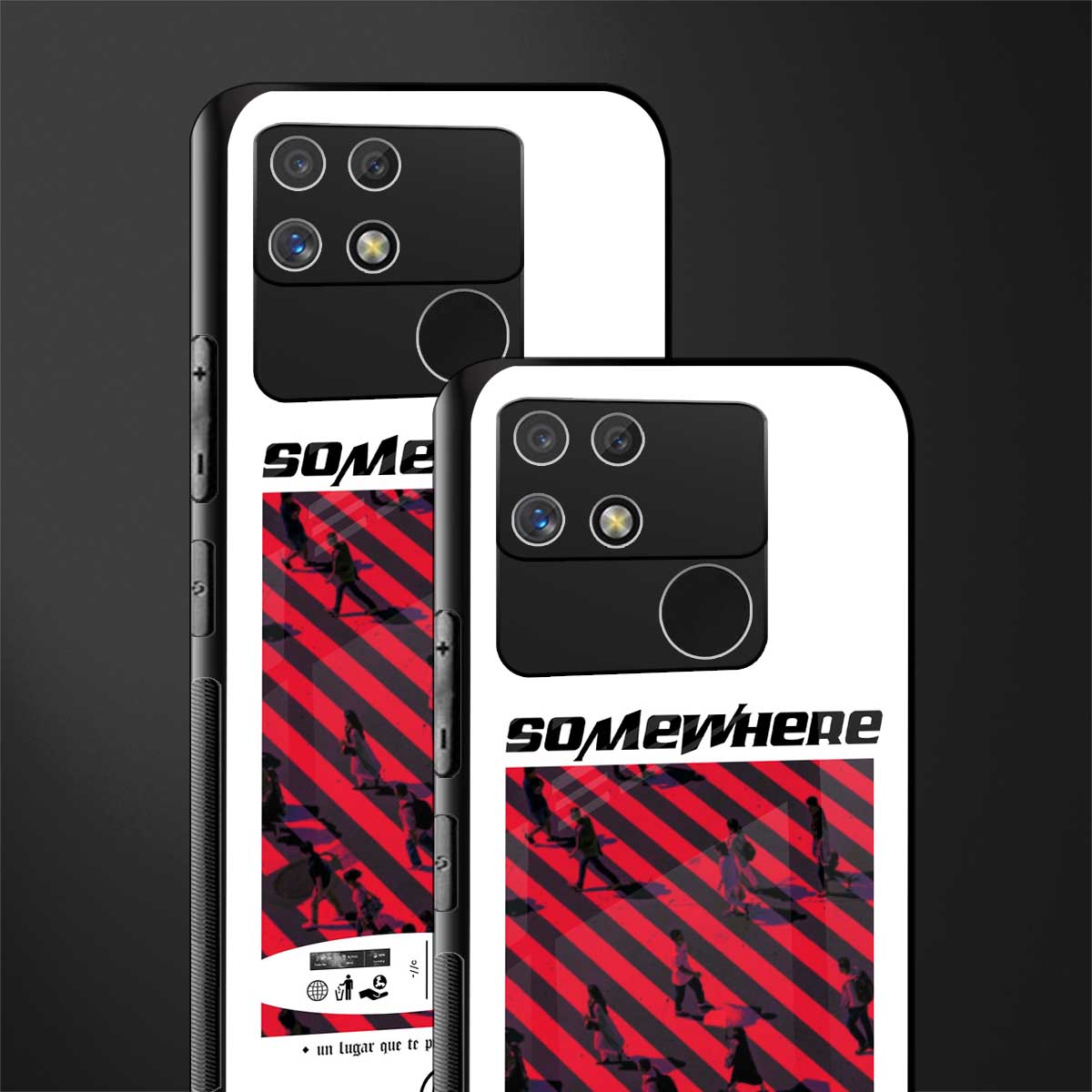 somewhere on the planet back phone cover | glass case for realme narzo 50a